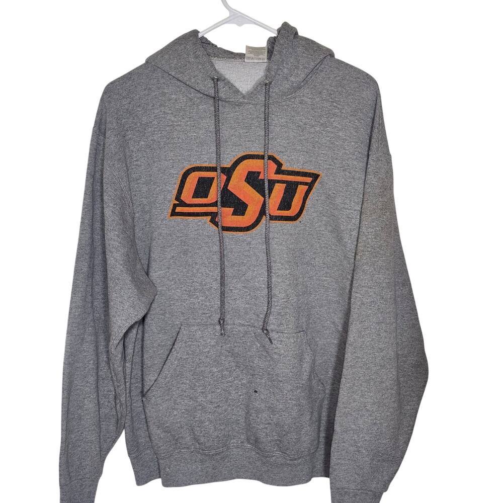 OSU Cowboys Pullover Hoodie Unisex Size Large Drawstring, NCAA Vintage